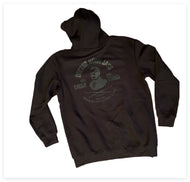 Dr. Hugh Jass Black on Black Hoodie